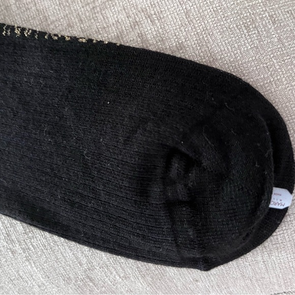 marcoliani uissatd Garter Socks—NWT Black/Gold - Picture 6 of 7